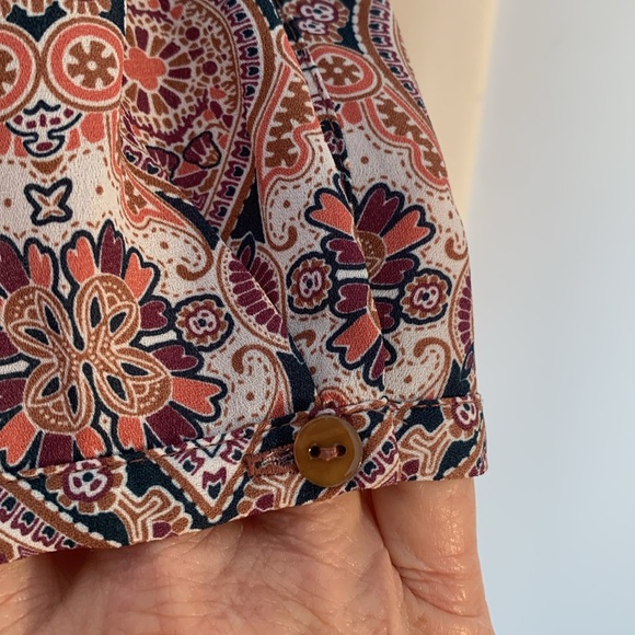 Rachel Zoe Multi-colored Paisley Print Top EUC - Picture 4 of 8